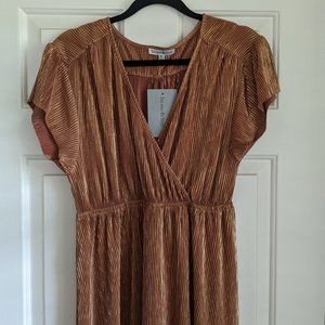Bronze and Gold Maxi Dress Size M